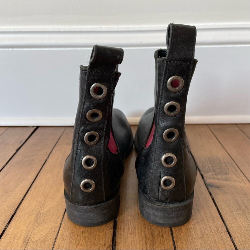 Free People x Farylrobin Mountain Peak Leather Chelsea Boot Janice Black 7 - Picture 3 of 11